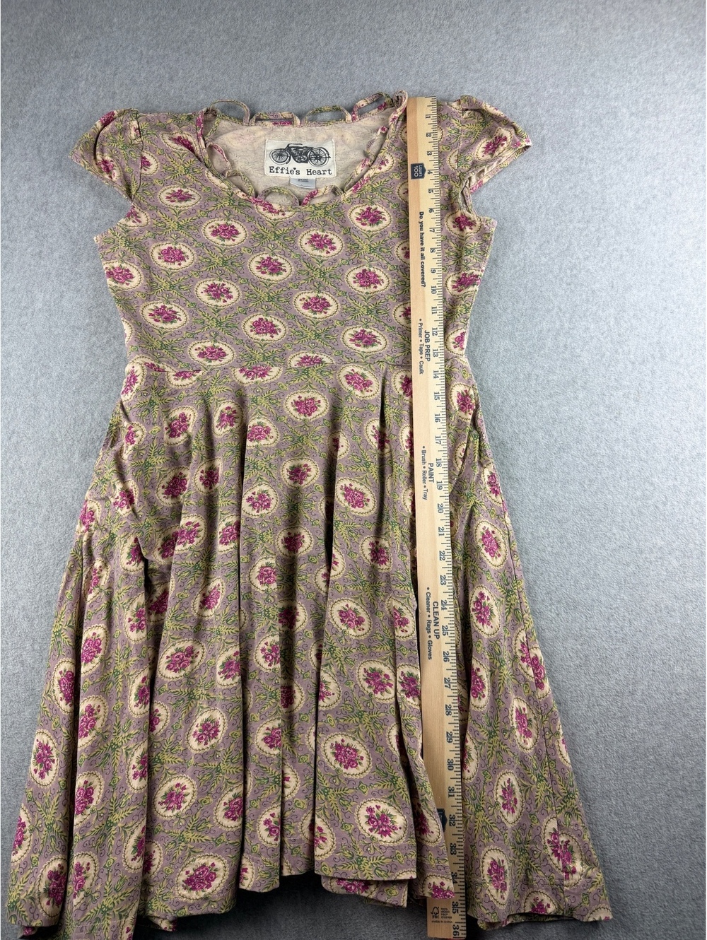Effie's Heart Romantic Floral Pattern Cotton Blend Dress Size L - Picture 8 of 9